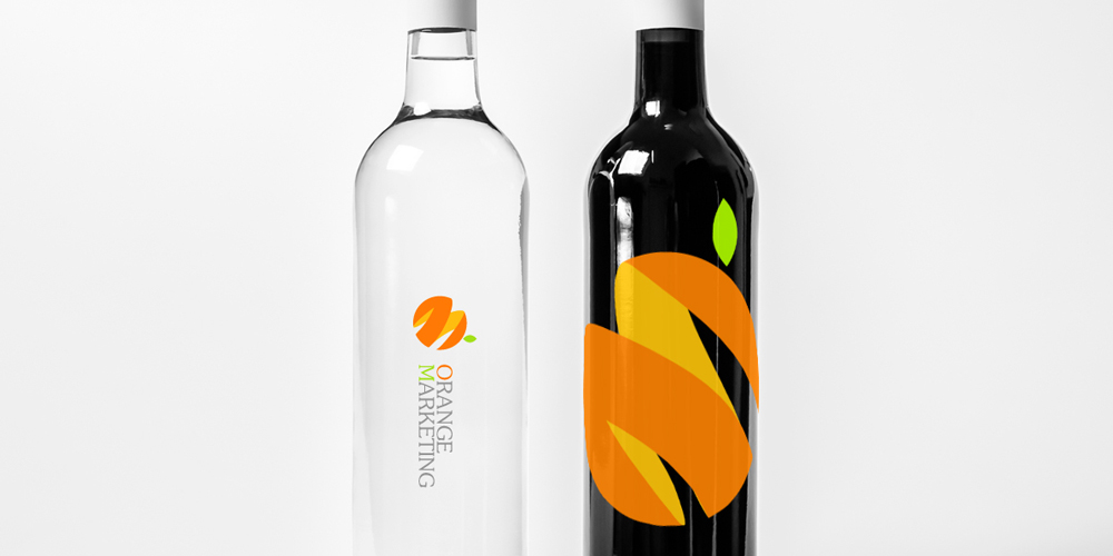 橙子马克厅媒体平台LOGO设计应用瓶贴_北京logo设计_北京vi设计_高瑞品牌
